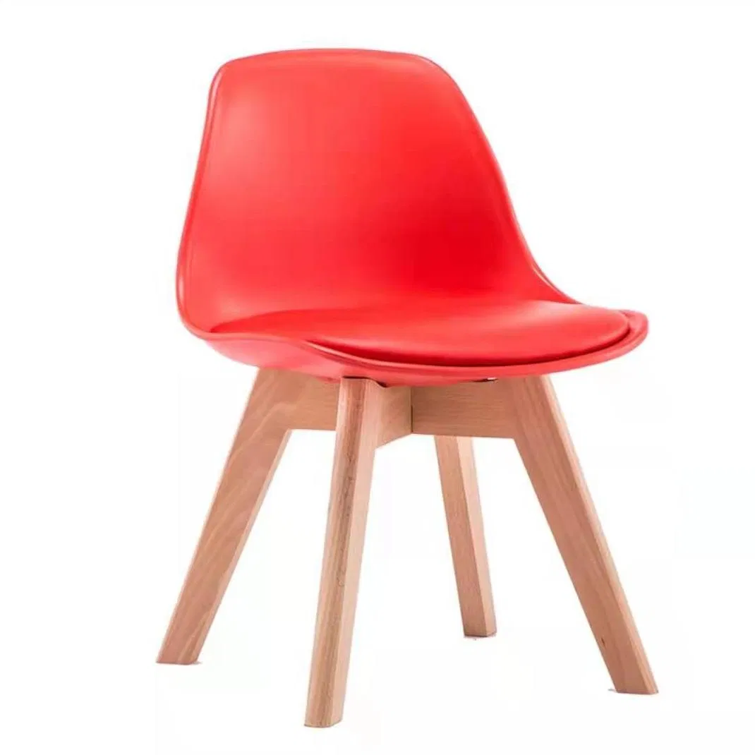 2021 New Design Outdoor Modern Furniture Colorful Plastic Cafe Chairs with Metal Wood Leg