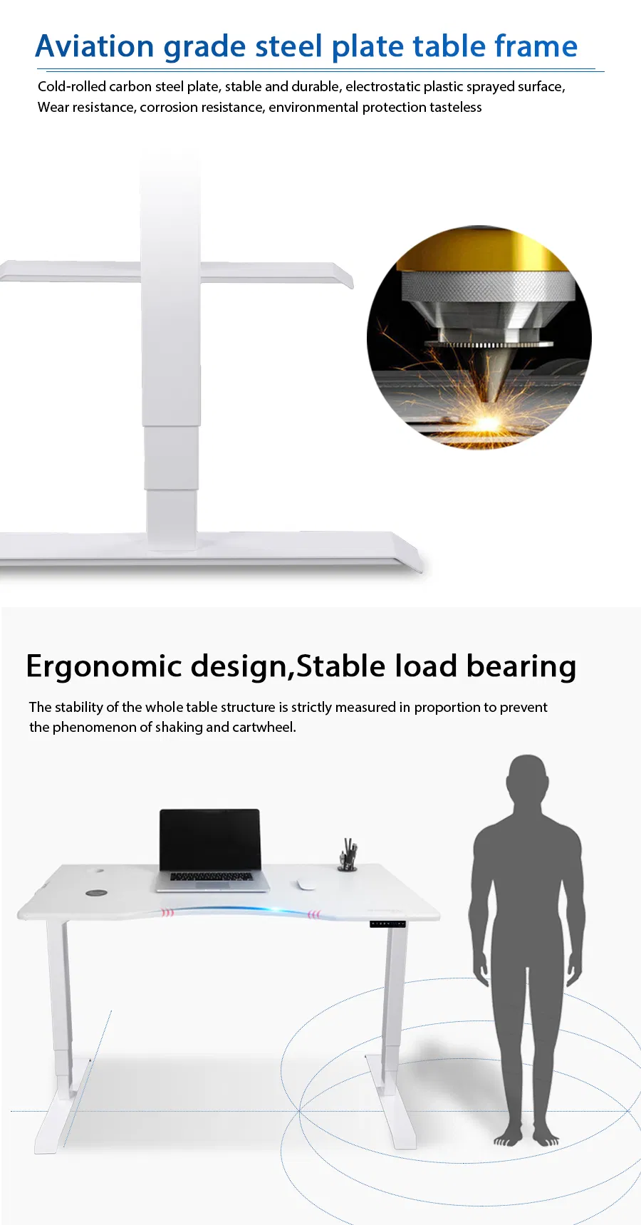 5 Years Warranty Modern Design Electric Stand up Desk