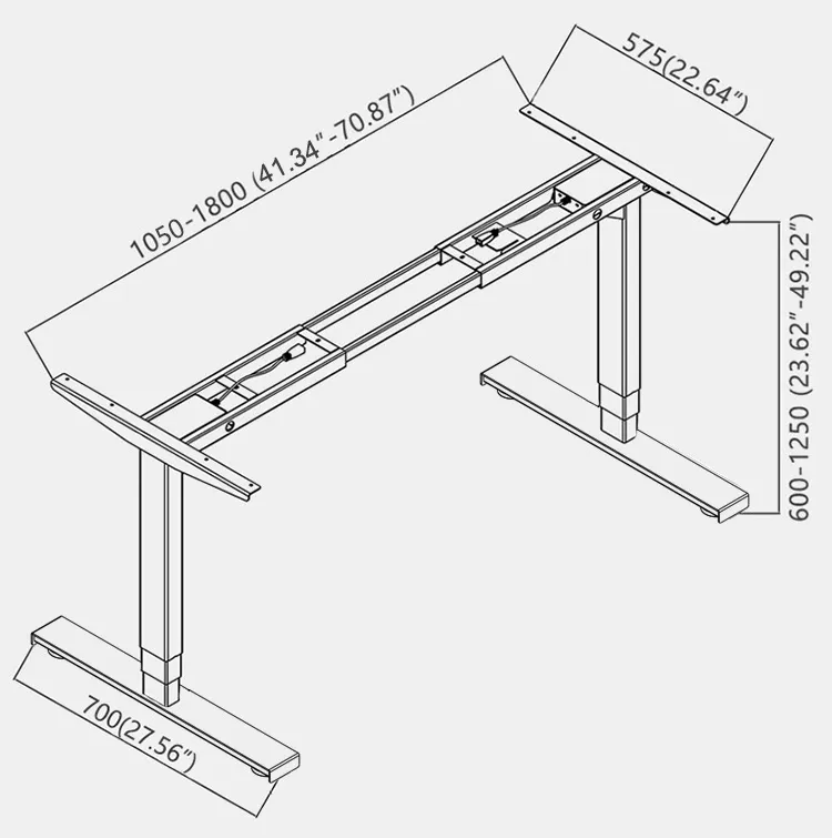 5 Years Warranty Modern Design Electric Stand up Desk