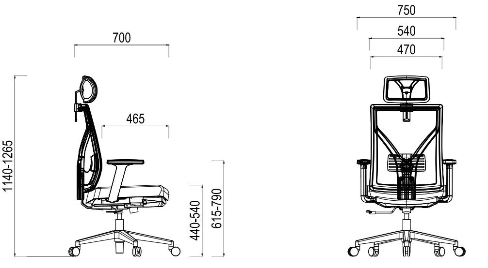 Adjustable High Back Mesh Office Chair Multifunctional Ergonomic Noon Break Chair