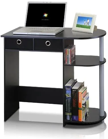 Black Walnut Customized Simple Office Computer Desk