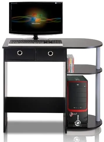 Black Walnut Customized Simple Office Computer Desk