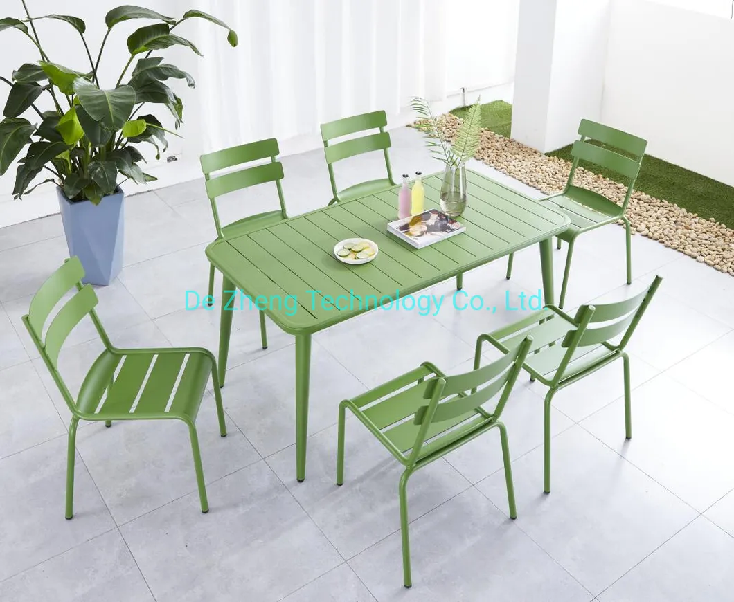 Colorful Aluminum Frame Vintage Industrial Garden Toledo Armless Chair