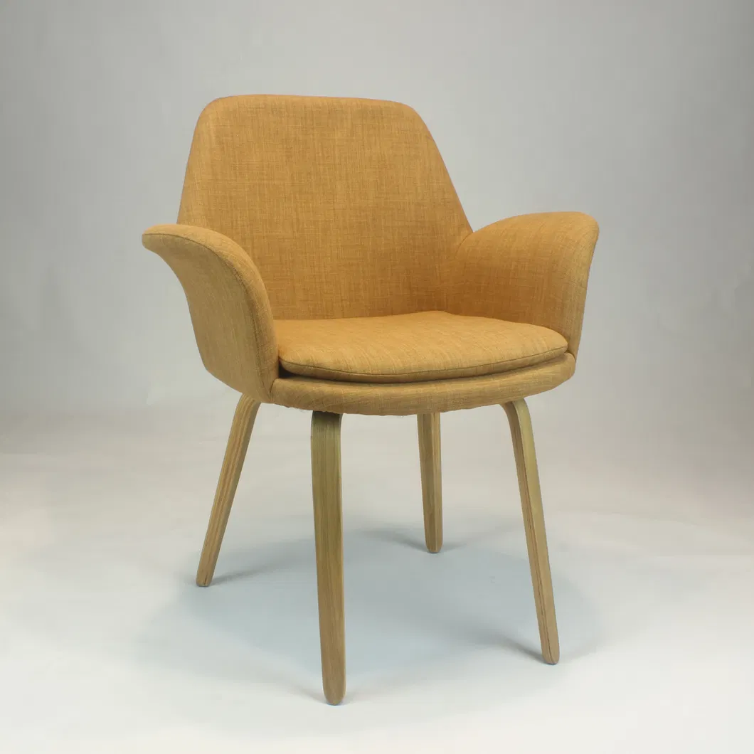 Customized Solid Wood Dining Chair Home Modern Minimalist Hotel Backrest Fabric Dining Chair