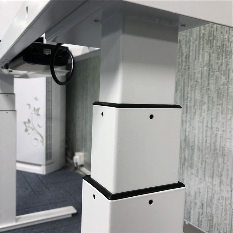 Dual Motor Rectangular Leg Electric Height Adjustable Sit to Stand Desk