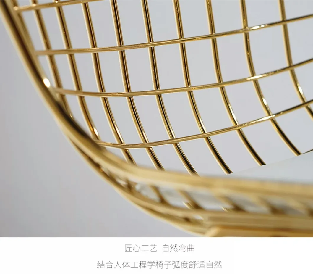 Eames Nordica Sillas Eiffel Powder Coated Replica Black Metal Wire Outdoor Modern Cafe Dining Chairs with Cushion