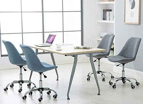 Fabric Velvet Classroom Swivel Task Chair with Caster Wheel Conference Room