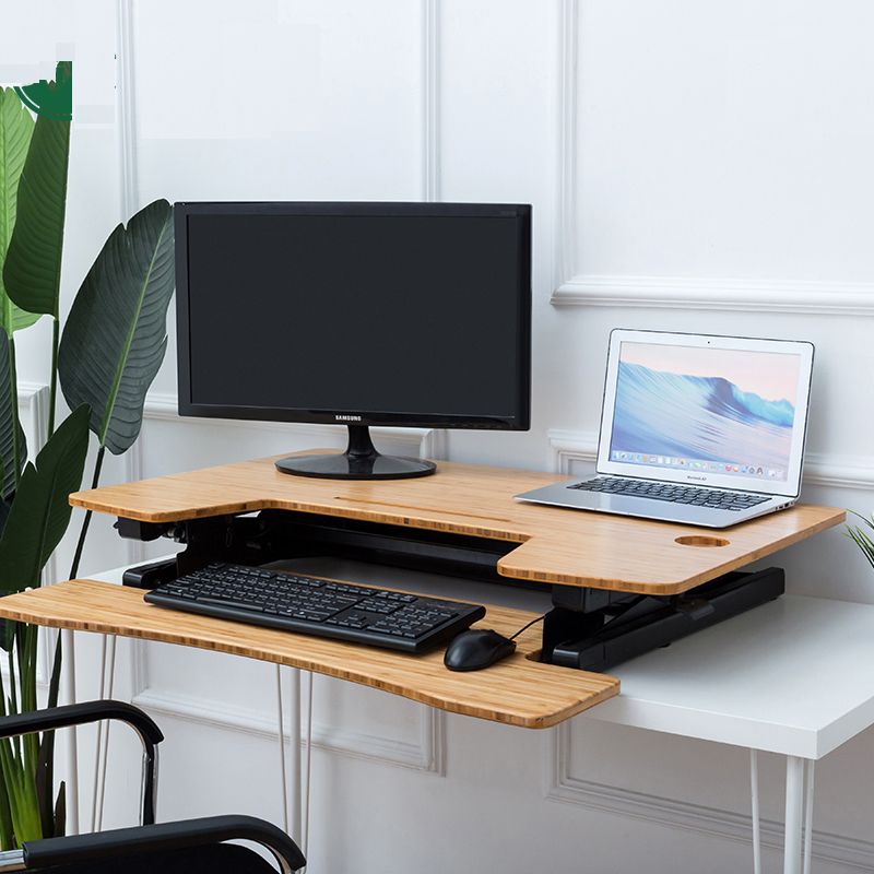Foldable Height Adjustable Sit Stand up Laptop Desk Converter Riser