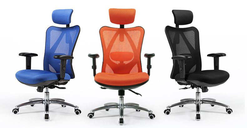 High Back Mesh Ergonomic Swivel Leisure and Work Chairs with Pedals