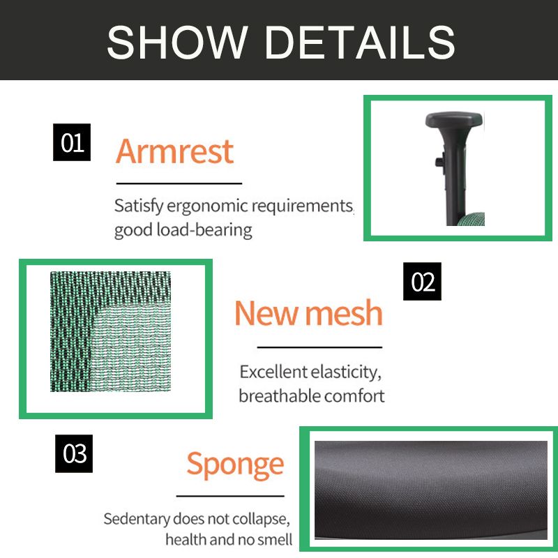 High Back Swivel Comfort Lift Fashion Ergonomic Full Mesh Chairs