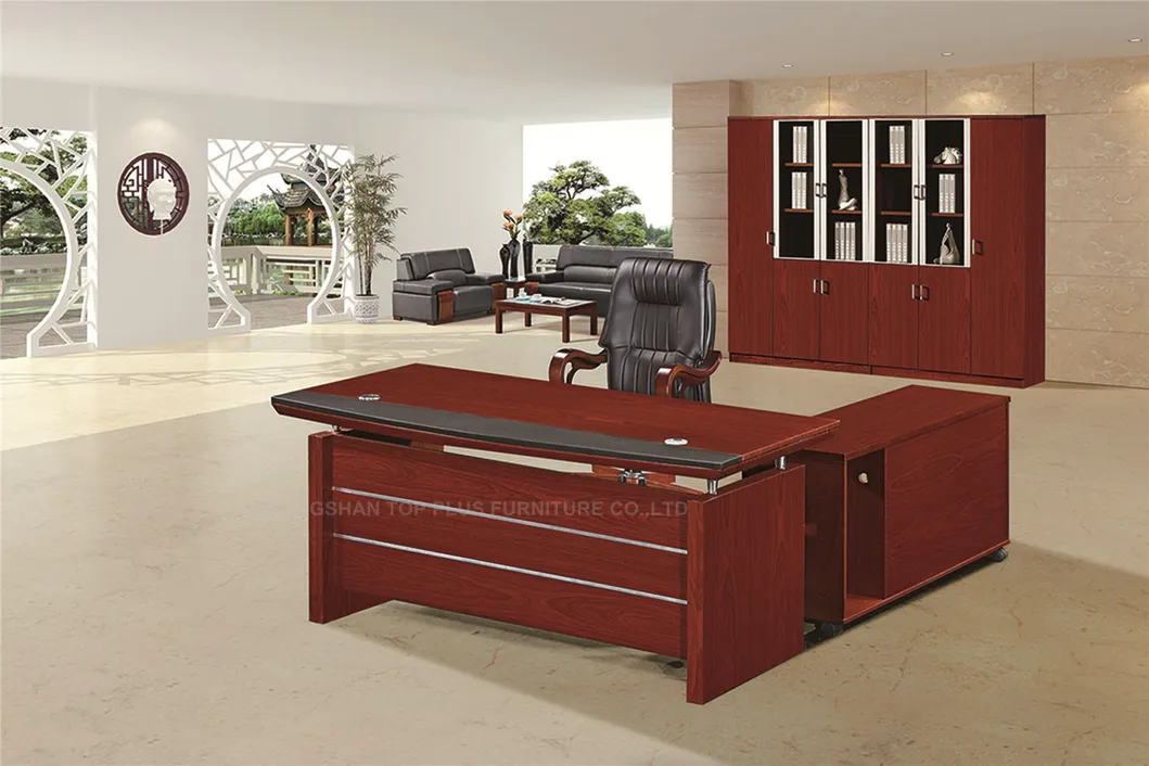 High End Wooden Veneer or Paper Manager Executive Office Desk Office Table (TOP-1806)