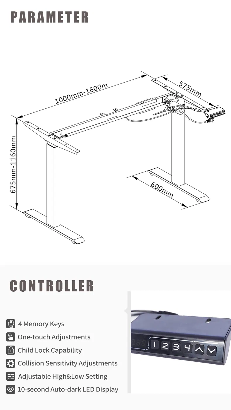 High Quality Modern Metal Desk Electric Lifting Table