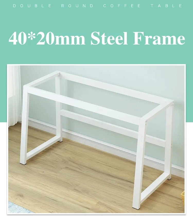 High Quality Modern Small Ergonomic Workstation Simple Style Writing Sturdy Study Computer Desk with Metal Frame for Small Spaces Home Office/