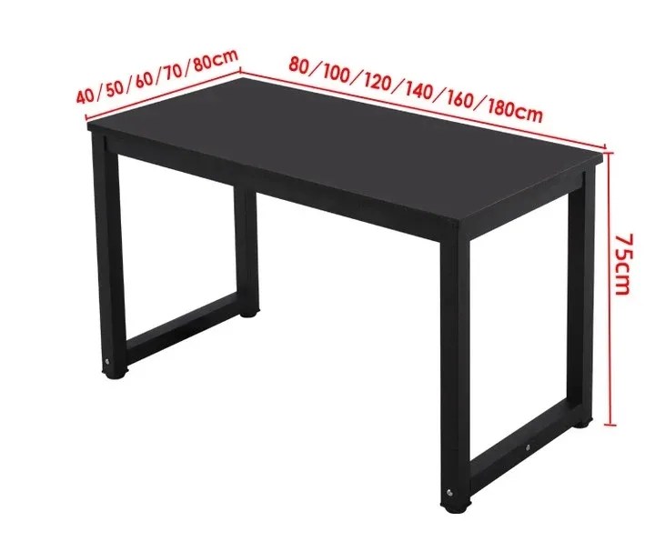 High Quality Modern Small Ergonomic Workstation Simple Style Writing Sturdy Study Computer Desk with Metal Frame for Small Spaces Home Office/