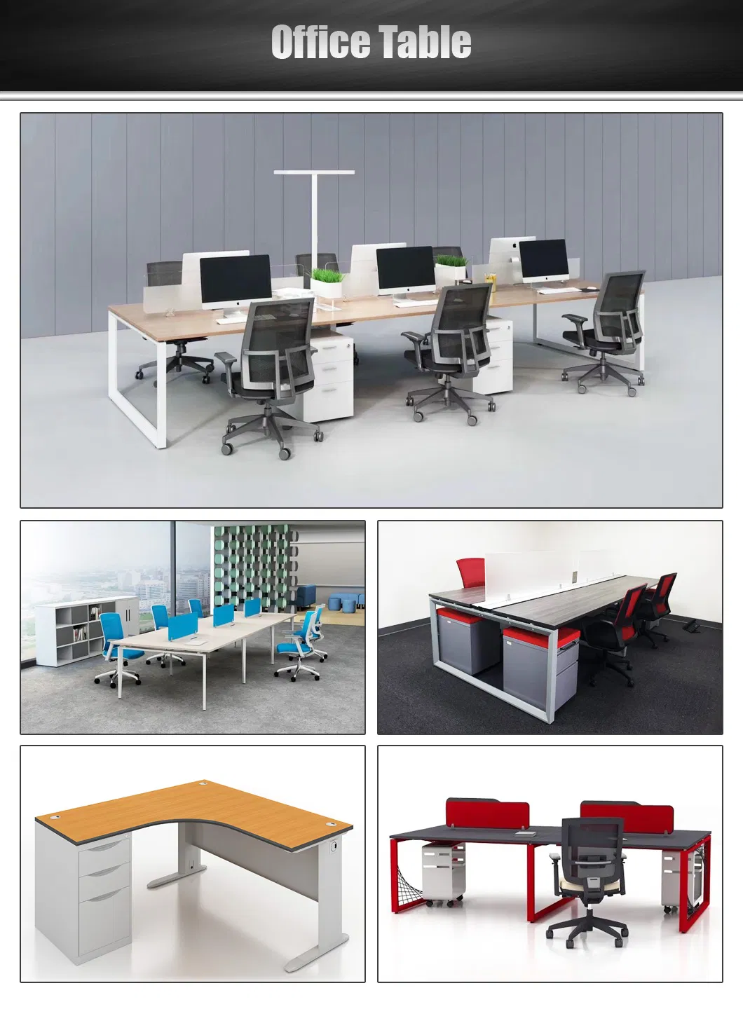 High Standard Modern Staff Office Workstation Furniture with Excellent Quality