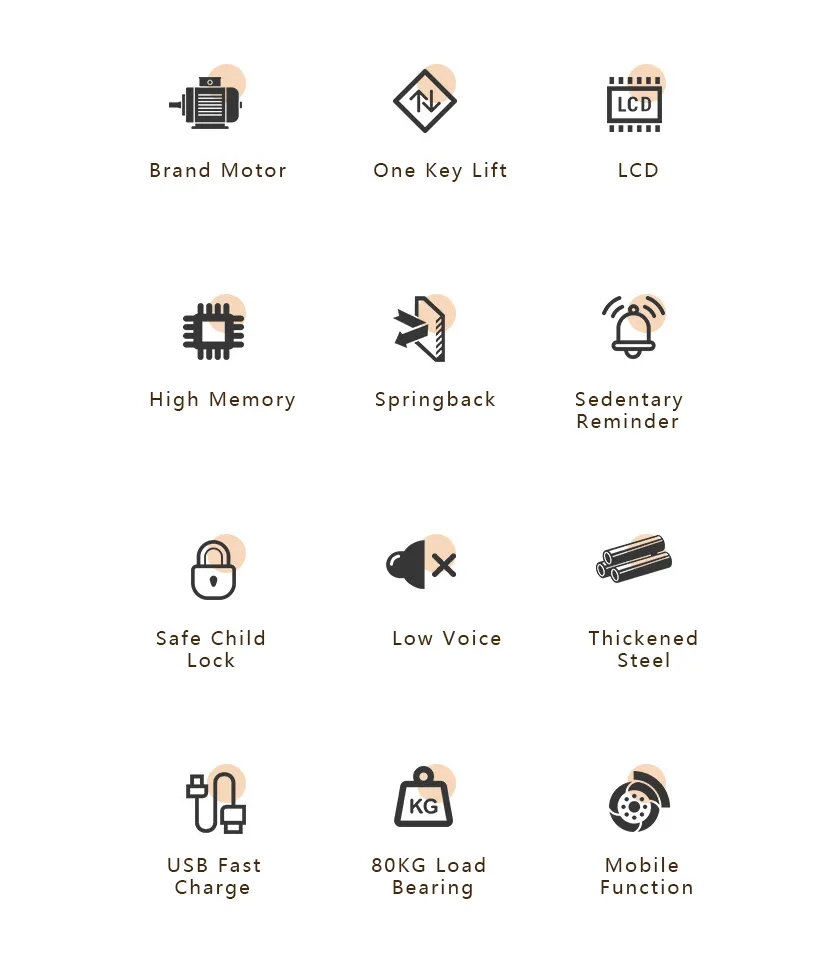 Hot Sale Modern Metal Motor Electric Lifting Table