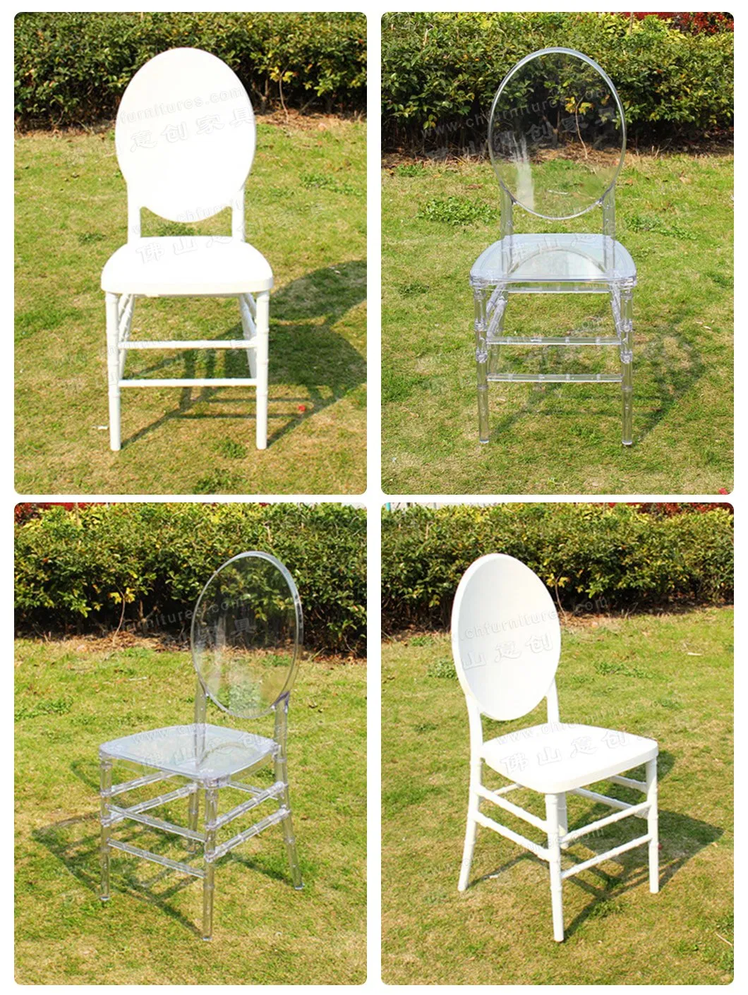 Hyc-P21-01 Round Back Wedding Resin Chiavari Chair