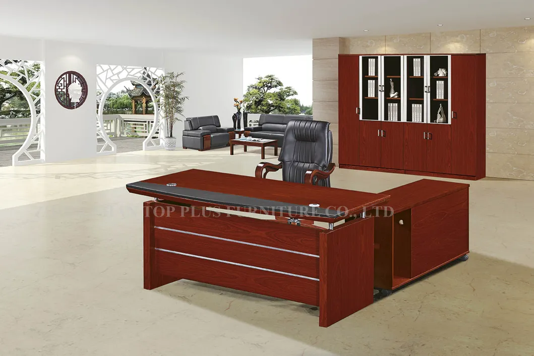 L Shape Office Desk with Side Table Classic Office Table (TOP-1806)