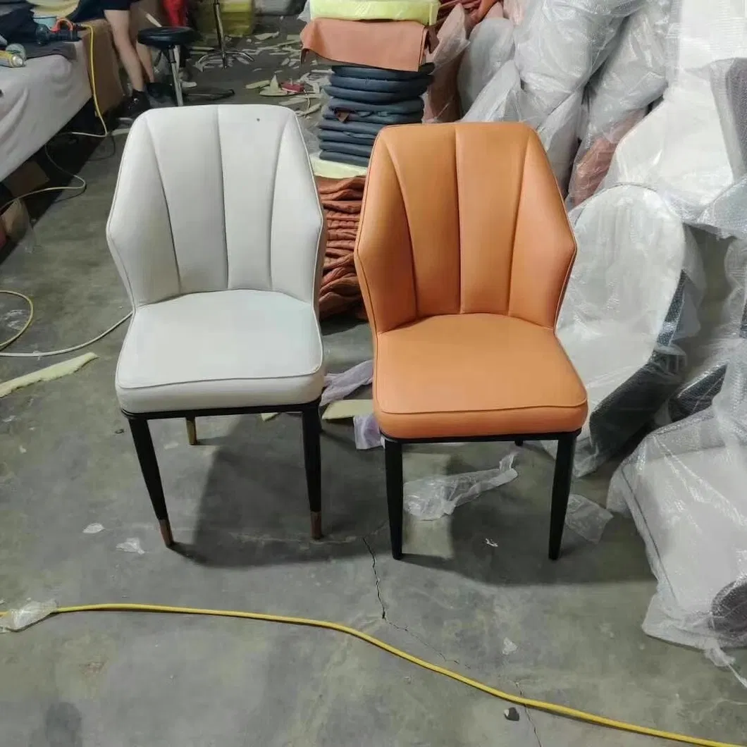 Luxury Designs PU Leather Upholstered Tufted Back Modern Dining Chairs