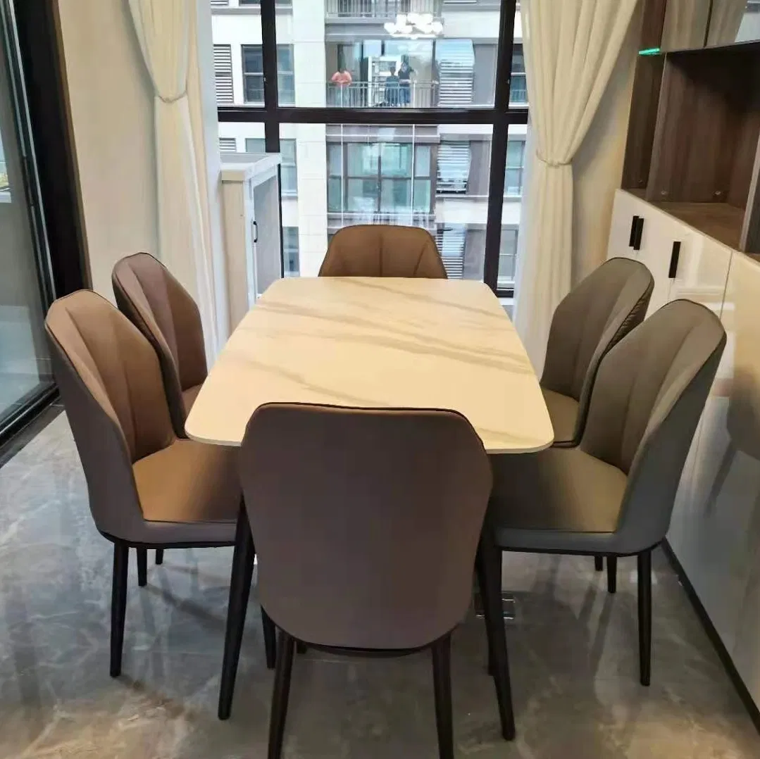 Luxury Designs PU Leather Upholstered Tufted Back Modern Dining Chairs