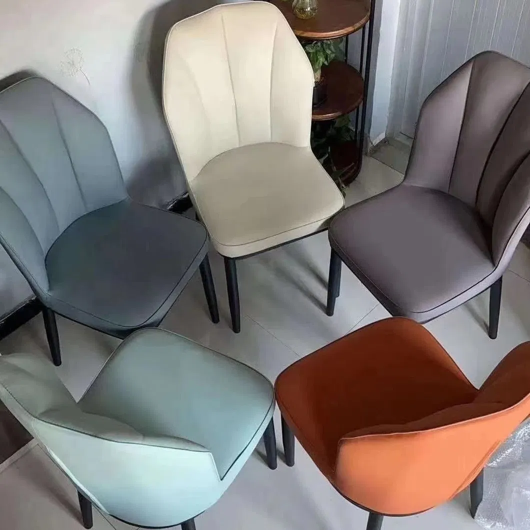 Luxury Designs PU Leather Upholstered Tufted Back Modern Dining Chairs