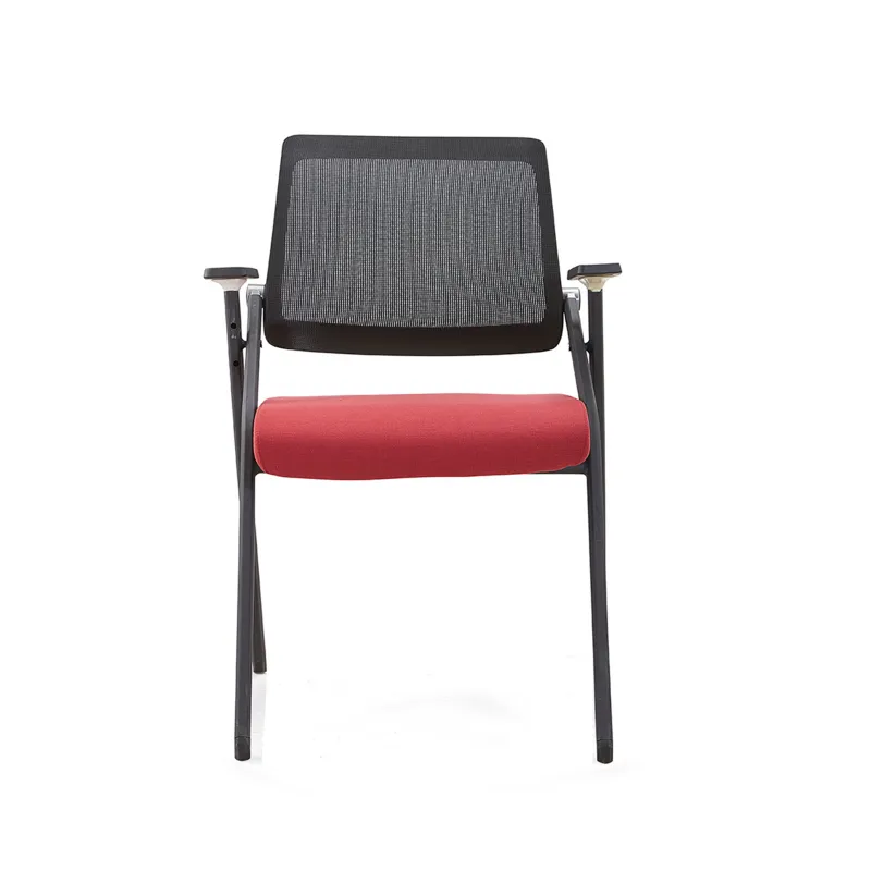Mesh Steel Plastic Seminar School Classroom Folding Student Lecture Training Room Table Arm Tablet Study Chair with Writing Tablet