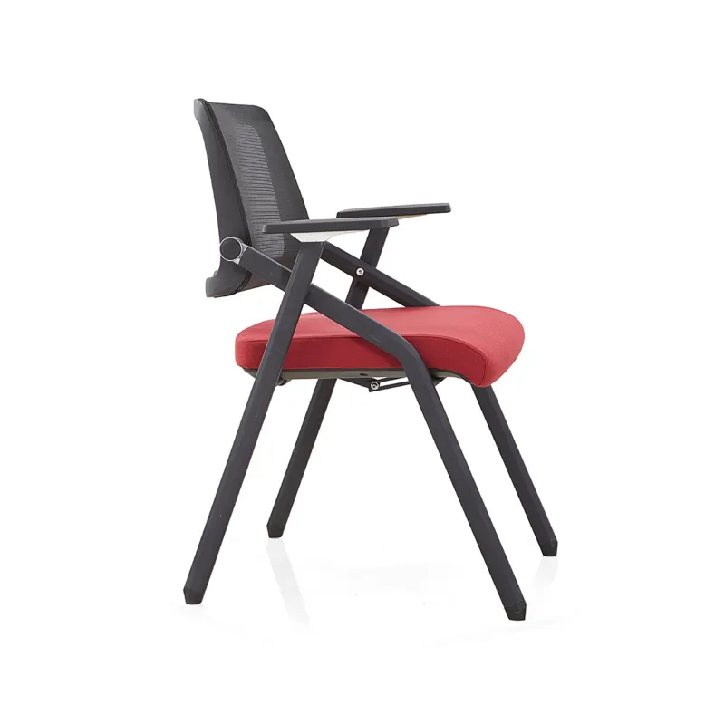 Mesh Steel Plastic Seminar School Classroom Folding Student Lecture Training Room Table Arm Tablet Study Chair with Writing Tablet