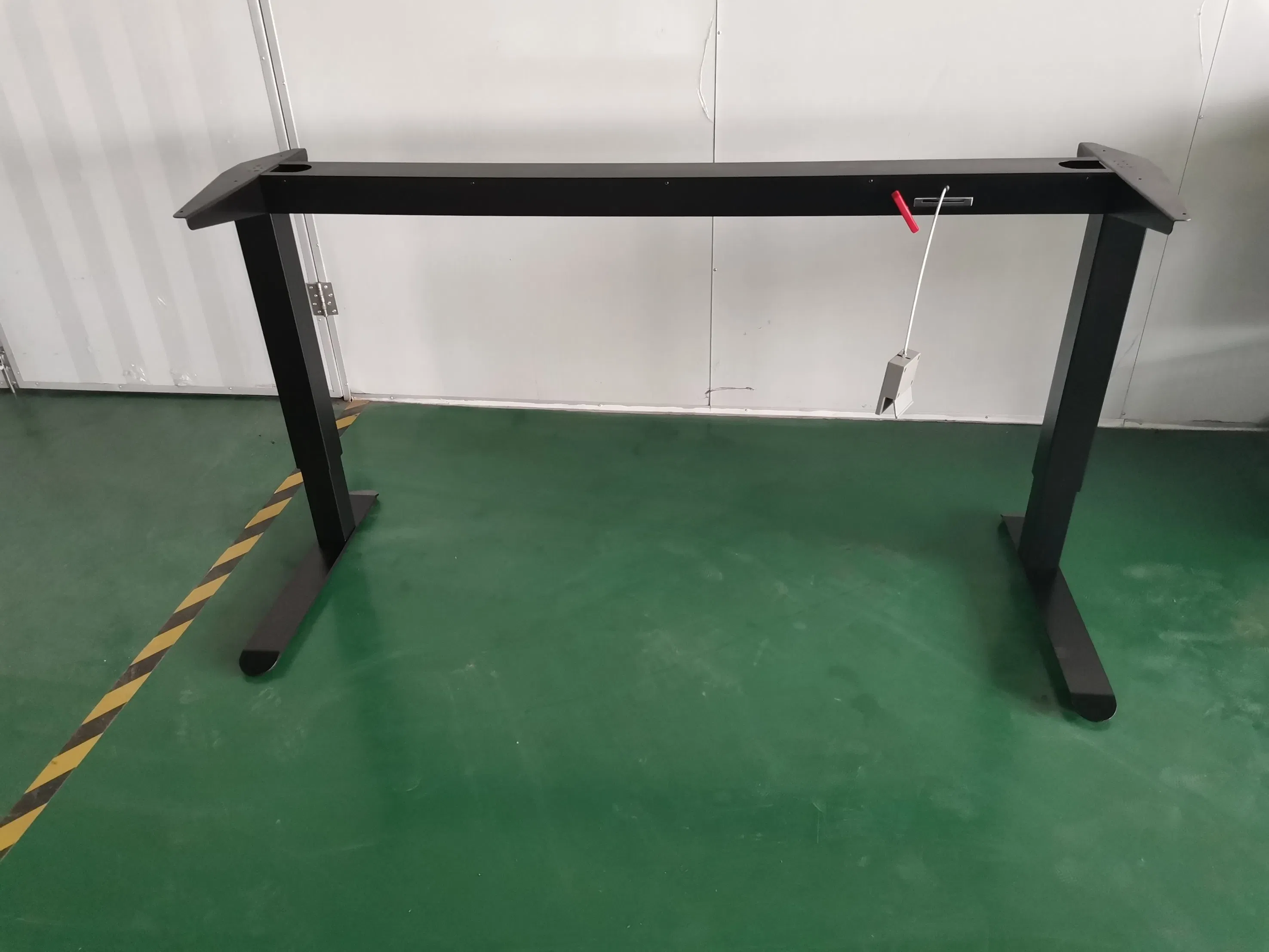Milano Manual Height Adjustable Standing Black Color Office Table