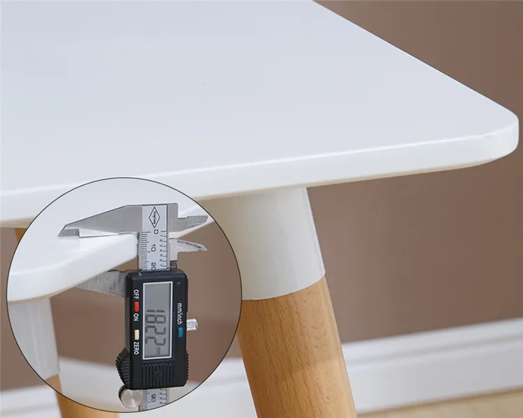 Modern Beech Wood Leg Table Salle Manger for Dinner with 4 Chairs Square Restaurant Side Table Dining Room Table and Chair Sets