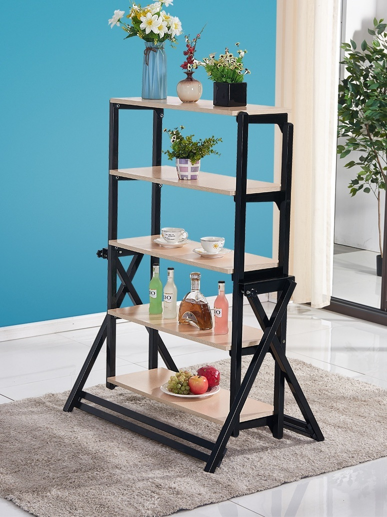 Modern Fashionable Simple Folding Wooden Office Desk Writing Desk with Metal Legs