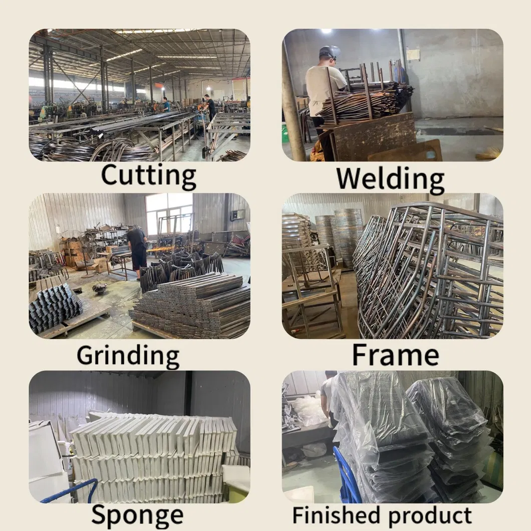 Modern Furniture Leather Back Round Tube Four-Legged Dining Chair