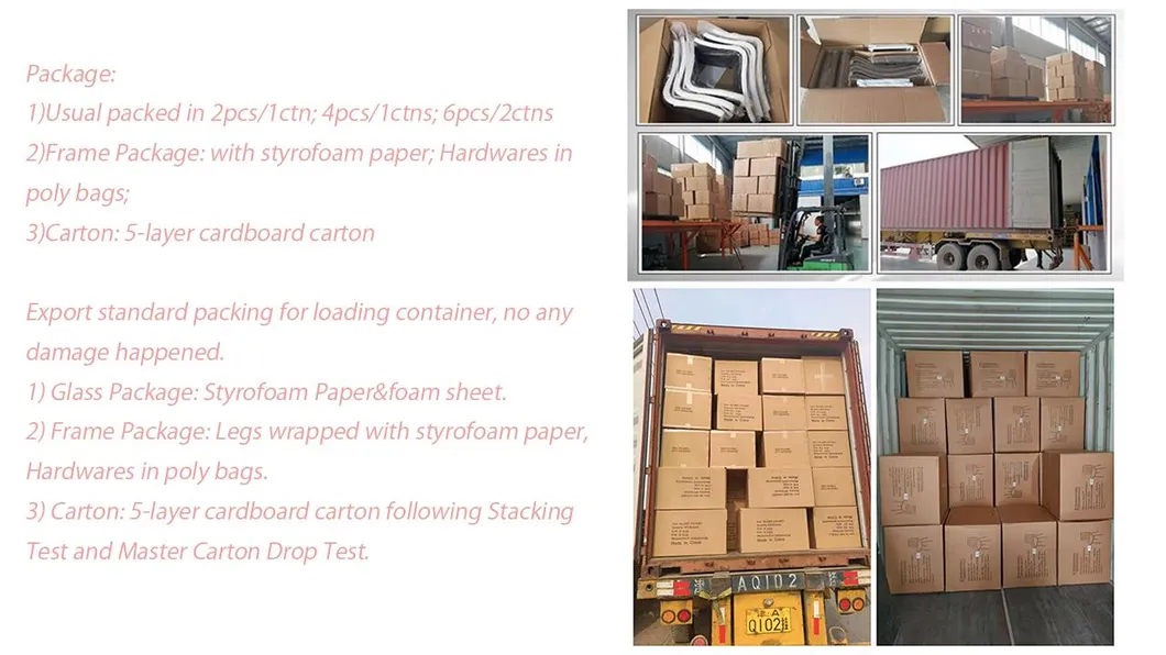 Modern Furniture Leather Back Round Tube Four-Legged Dining Chair