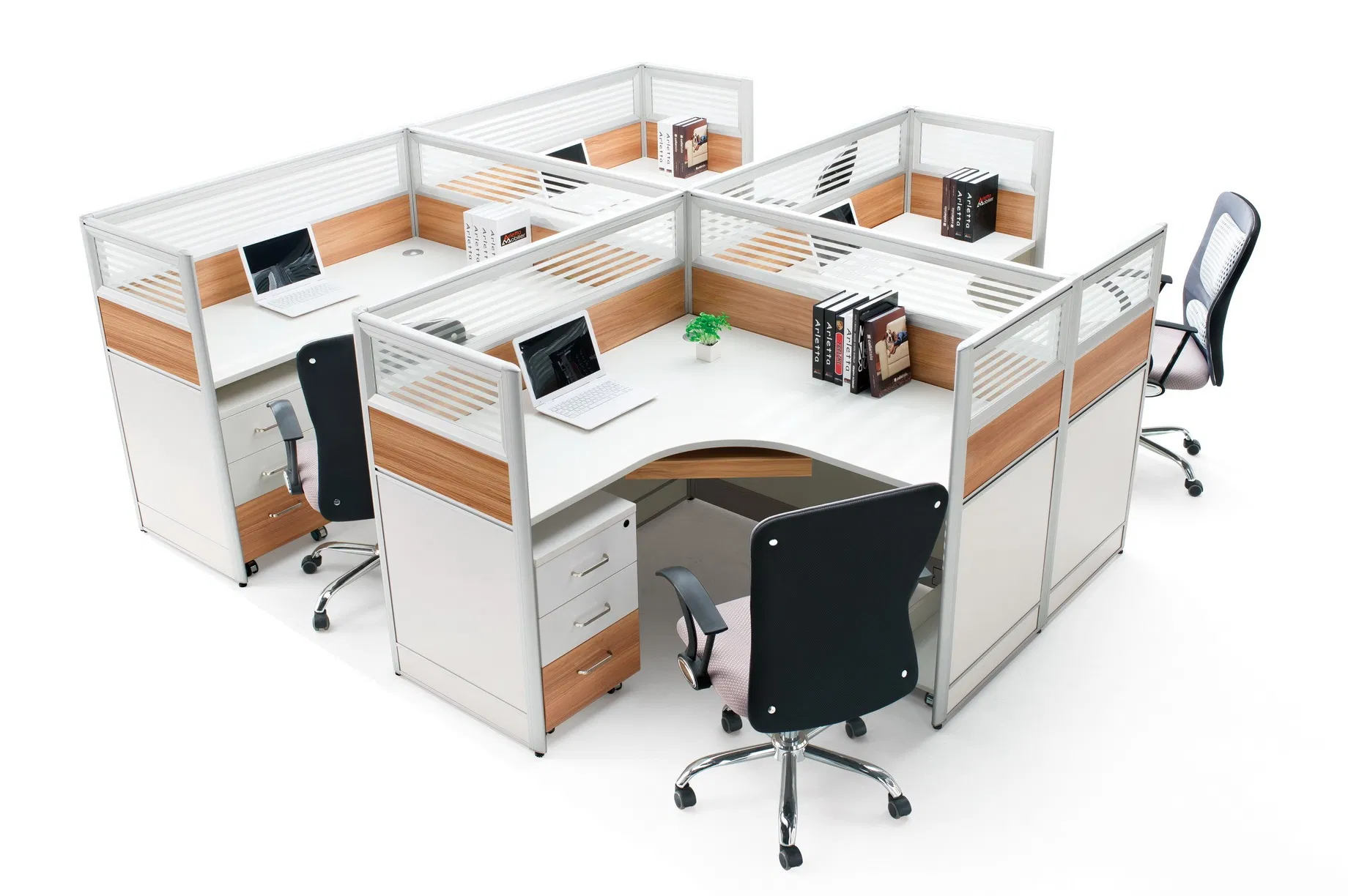 Modern L Shape Office Workstation Office Table Office Furniture (M-W1806-2)