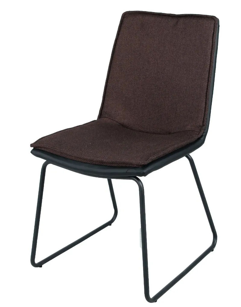 Modern Simple Design Restaurant Cafe Furniture Fabric PU Leather Dining Chair