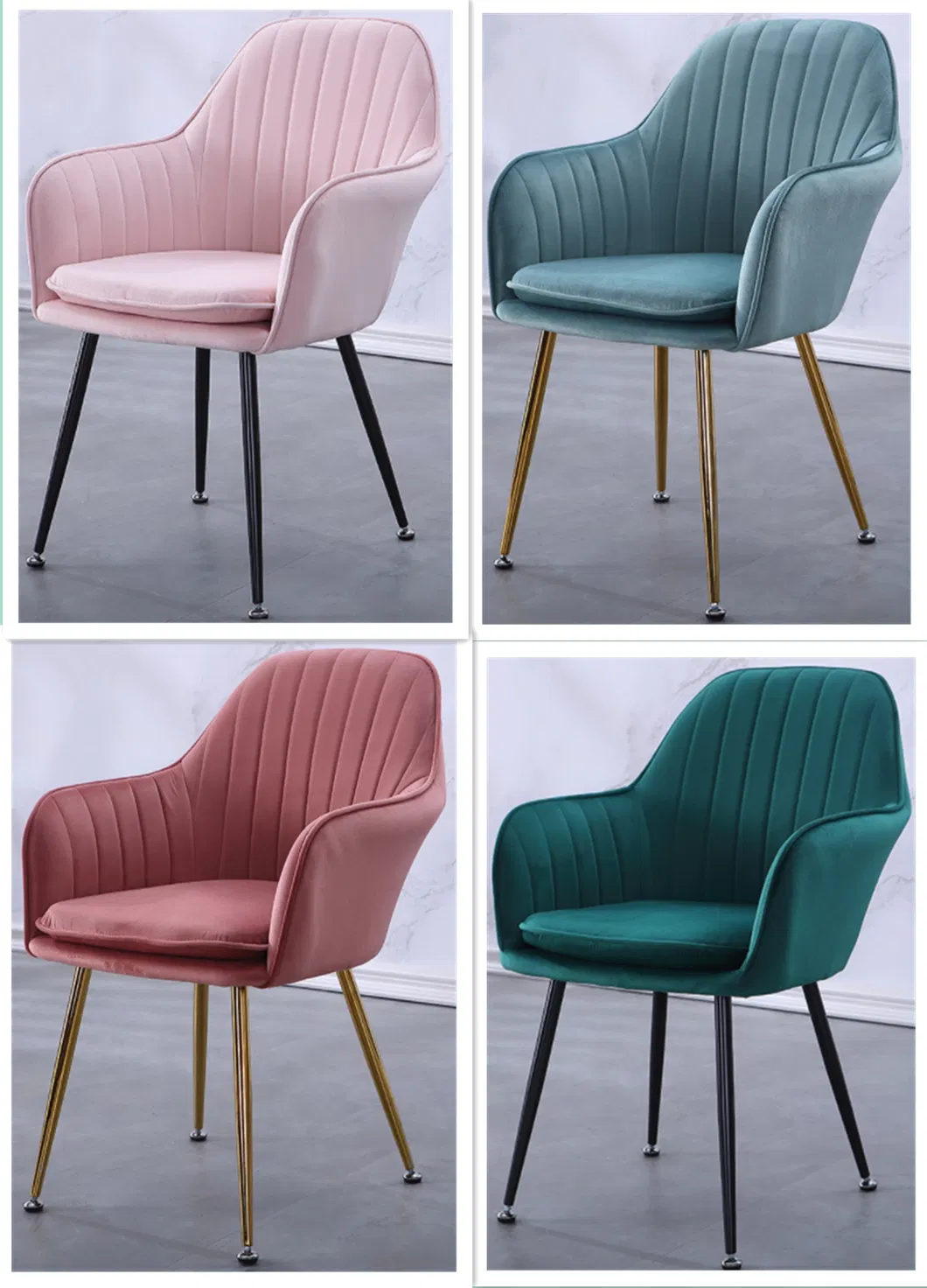 Nordic Dressing Ins Makeup Chair Light Luxury Furniture Iron Simple Household Backrest Upholster Stool Chair