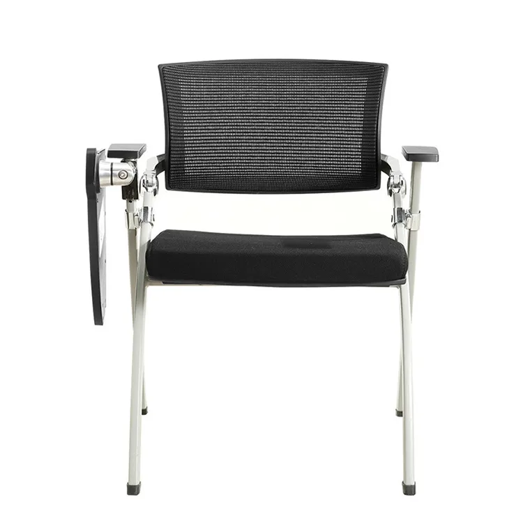 Office Mesh Classroom Plastic Steel Foldable Lecture Seminar Hall Training Room Adult School Student Study Chair with Writing Pad