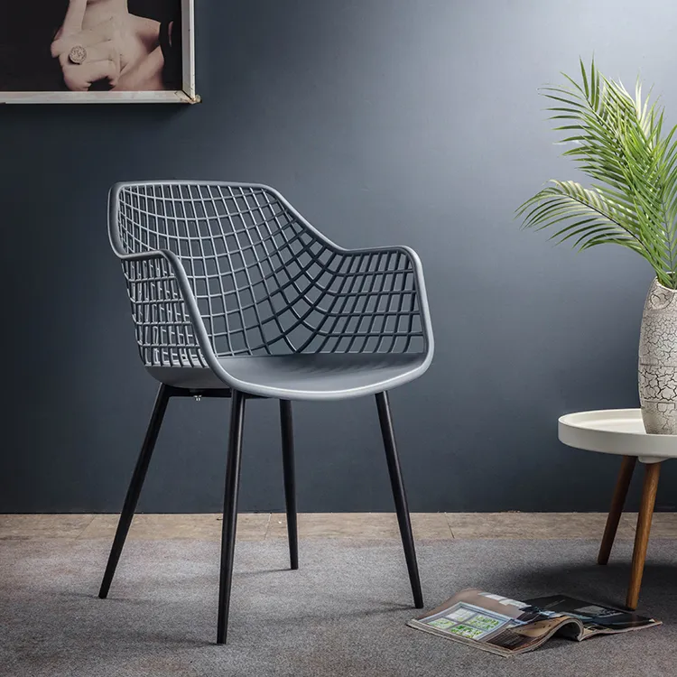 Patio Furniture Garden Wicker Rattan Modern Plastic Wicker Stacking Dining Arm Chair for Hotel Office School Wedding Outdoor Plastic Chair