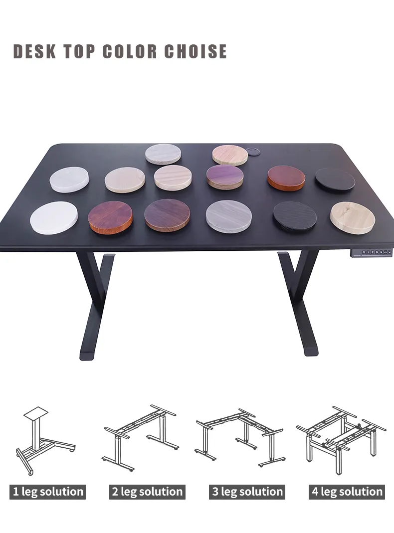 Perfect Design Economic Single Motor 2 Desk Legs Height Adjustable Electric Control Motorized Lift up to Down Standing Desk