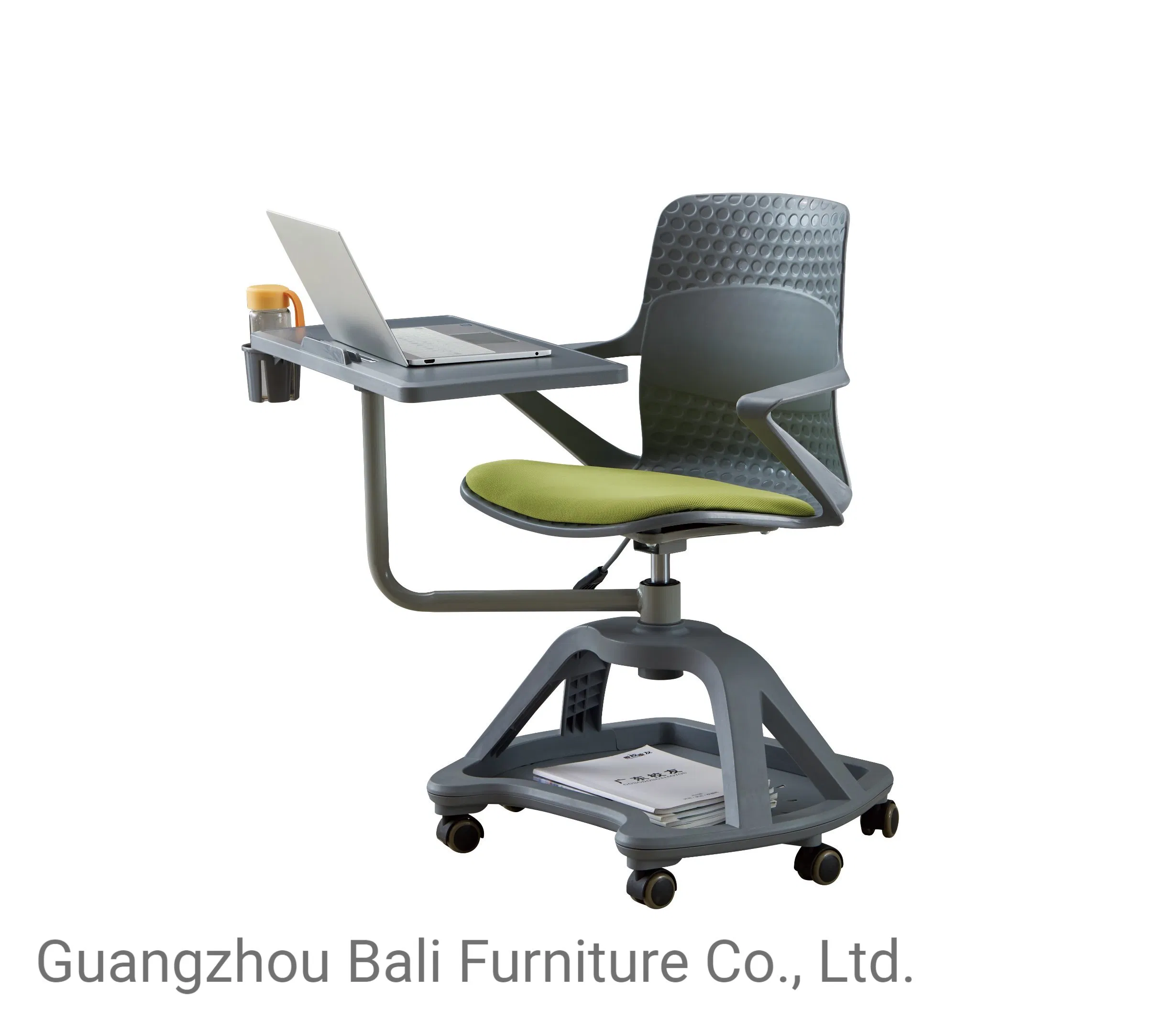 Plastic Simple Modern School Training Furniture Swivel Writing Pad Student Chair (BL-DX06D+ 04D +01)