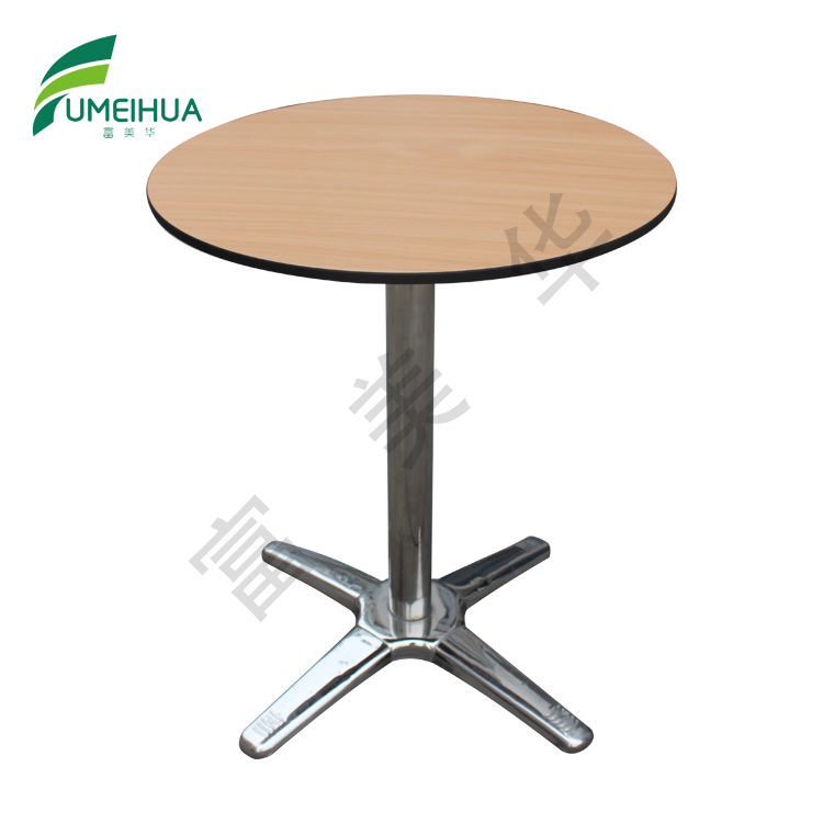 Round White HPL Dining Table