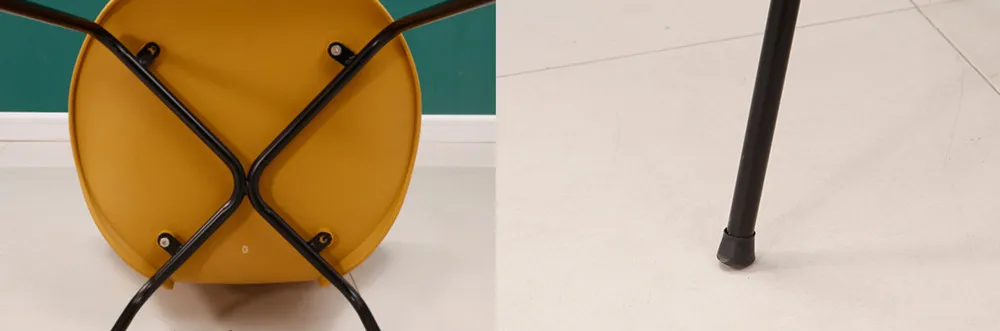 Sillas Nordica Plastic+Iron Furniture Accent Chairs Hotel Chirs Modern Restaurant Seats Chair Armless Stackable Conference Linked Design Dining Chair