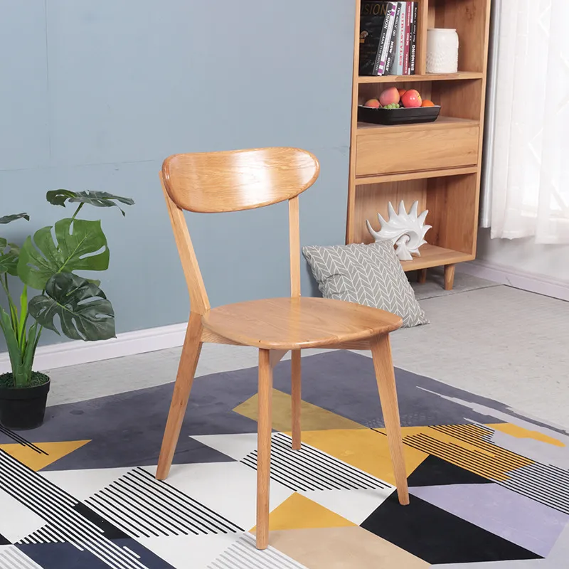 Solid Wood Dining Chair Restaurant Furniture Modern Simple Chinese Furniture