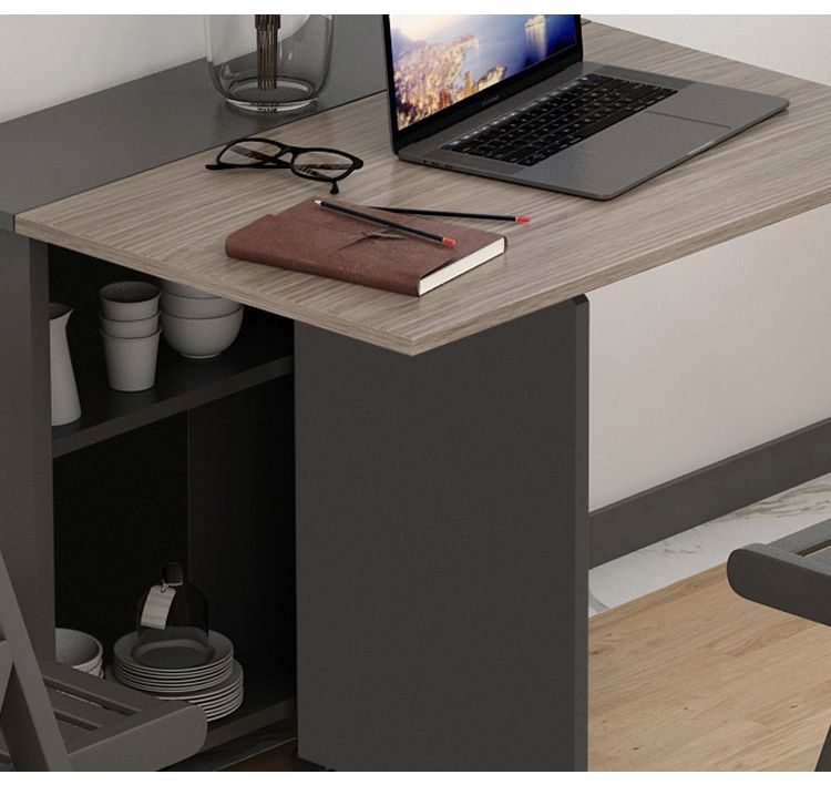 Space Saving Movable Folding Dining Table with Universal Wheel Furniture