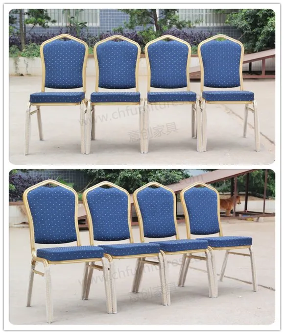 Stacking Aluminum Iron Steel Metal Hotel Wedding Dining Banquet Chair Yc-Zl22-04