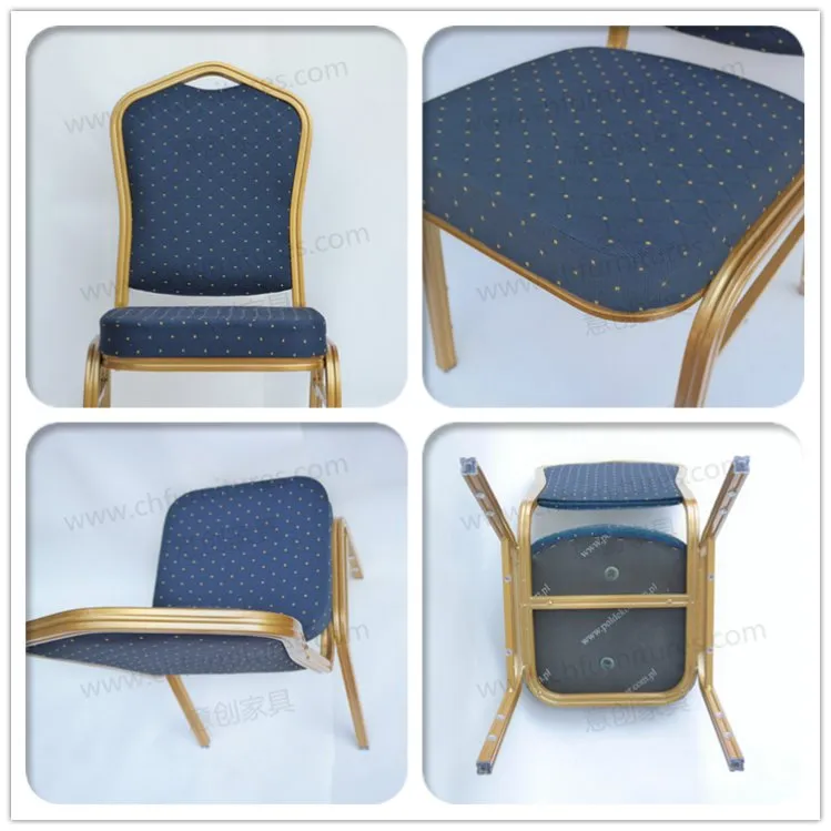 Stacking Aluminum Iron Steel Metal Hotel Wedding Dining Banquet Chair Yc-Zl22-04