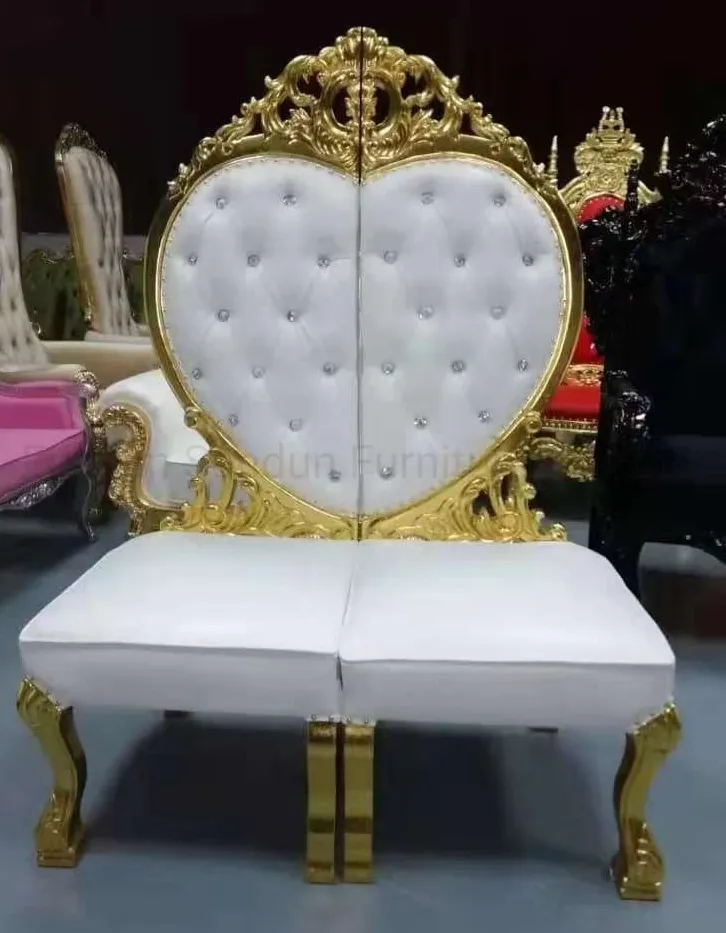 Stainless Steel Luxury Popular Gold Royal Chair Wedding Event Furniture