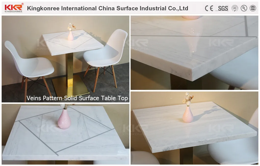 Stone Solid Surface Restaurant Dining Table 2 Person Table