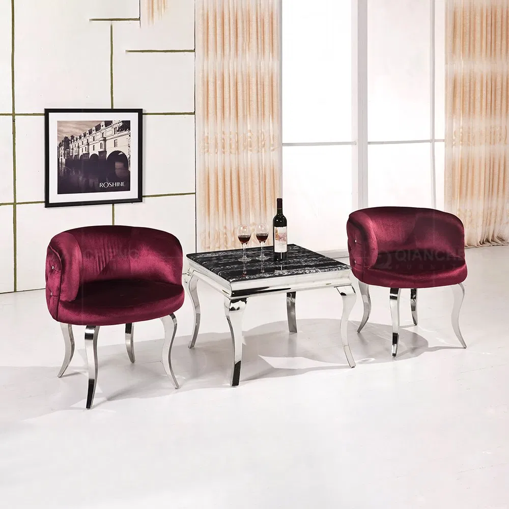 Strengthen The Metal Bracket Rectangle Glass/Marble Side Table