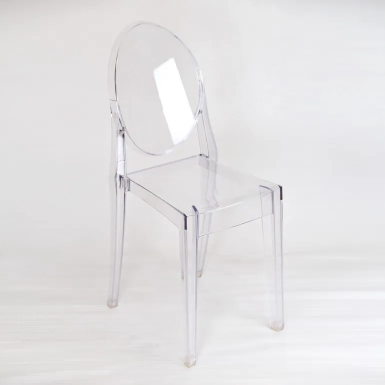 Wedding Banquet Hotel Dining Acrylic Clear Resin Louis Ghost Chair