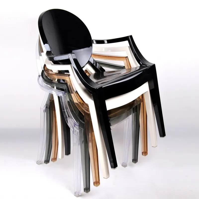 Wedding Banquet Hotel Dining Acrylic Clear Resin Louis Ghost Chair